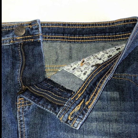 Earl Jean Distressed Denim Mini Skirt Size 10 - Picture 4 of 6